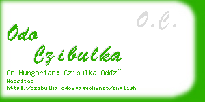 odo czibulka business card